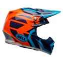 Casque BELL Moto-9 Mips Gloss Blue/Orange District taille XL