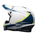 Casque BELL MX-9 Mips Gloss White/Blue/Yellow Torch taille XL