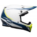 Casque BELL MX-9 Mips Gloss White/Blue/Yellow Torch taille L