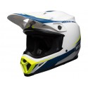 Casque BELL MX-9 Mips Gloss White/Blue/Yellow Torch taille M