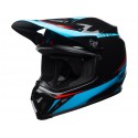 Casque BELL MX-9 Mips Gloss Black/Cyan/Red Torch taille XXL