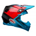 Casque BELL Moto-9 Flex Gloss/Matte Cyan/Red Hound taille XXL