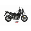 Silencieux MIVV Speed Edge inox noir/casquette carbone Suzuki DL650 V-Strom