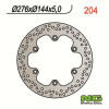 Disque de frein NG 204 rond fixe