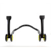 Béquille arrière BIHR Home Track supports en "V" noir mat roues jaune