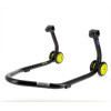 Béquille arrière BIHR Home Track supports en "V" noir mat roues jaune