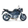 Silencieux + demi-ligne MIVV GP carbone Suzuki SV650 