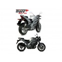 Silencieux double MIVV Oval Classic carbone Suzuki SV1000