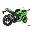 Silencieux MIVV Suono inox/casquette carbone Kawasaki ZX10R