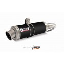 Silencieux MIVV GP inox brossé noir/casquette inox Kawasaki Z750R