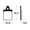 Plaquettes de frein TECNIUM ME180 organique
