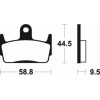Plaquettes de frein TECNIUM ME210 organique
