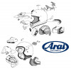 COUSS JOUE ARAI PENTA 30MM CASQUE OFFROAD