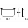 Plaquettes de frein TECNIUM MA40 organique