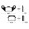 Plaquettes de frein TECNIUM MA355 organique