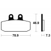 Plaquettes de frein TECNIUM MA88 organique
