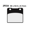 Plaquette de frein Nissin 2P234NS semi-metallique 