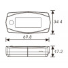 Compteur d'heure + compte tour KOSO Mini Style universel