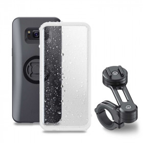 Pack complet SP-CONNECT Moto Bundle fixé sur guidon Samsung S8+