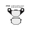 Plaquette de frein Nissin 2P236NS semi-metallique  