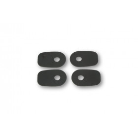 HIGHSIDER smart Mounting plates INDY SPACER for various KAWASAKI Z750/,ZX10R,ER6 F/N, black, Set